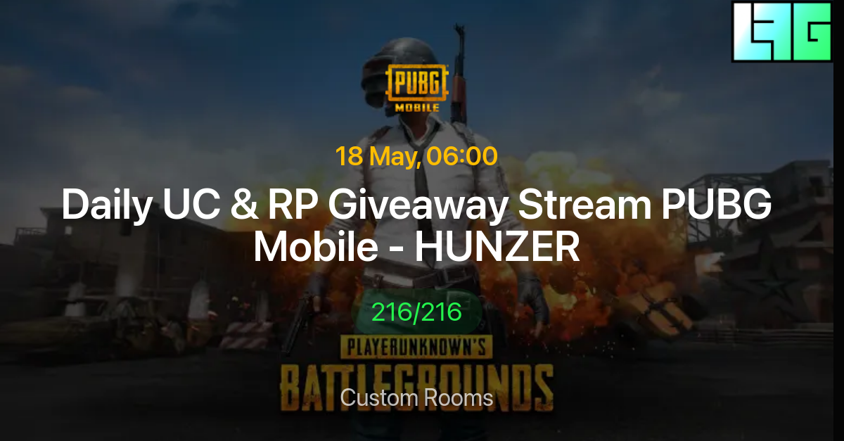 Daily UC RP Giveaway Stream PUBG Mobile HUNZER In PUBG Mobile LF