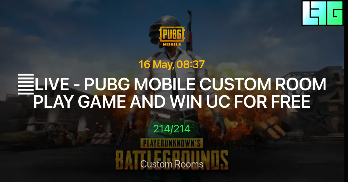 Live Pubg Mobile Custom Room Play Game And Win Uc For Free In Pubg